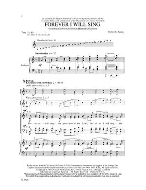Robert E. Kreutz: Forever I Will Sing