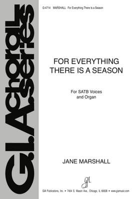 Jane Marshall: For Everything There Is a Season