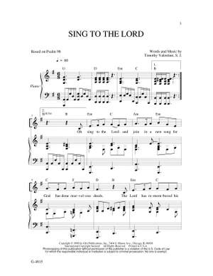 Timothy Valentine: Sing to the Lord