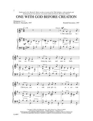 Randall K. Sensmeier: One with God, before Creation