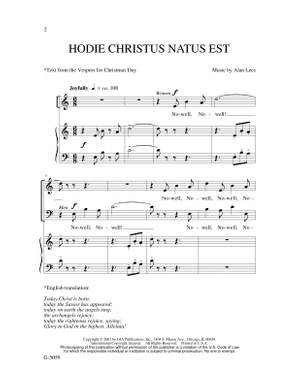 Alan Lees: Hodie Christus Natus Est