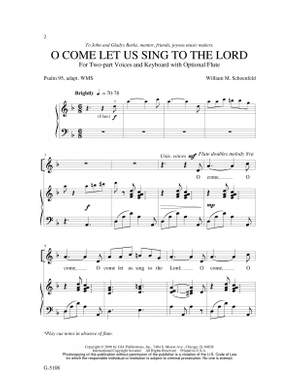 William M. Schoenfeld: O Come Let Us Sing to the Lord