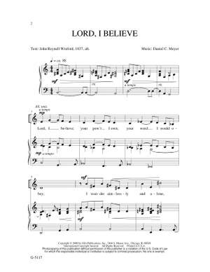 Daniel C. Meyer: Lord, I Believe