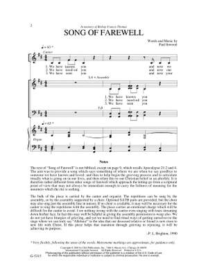 Paul Inwood: Song of Farewell