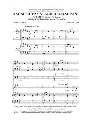 John Leavitt: Song of Praise and Thanksgiving