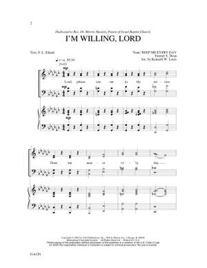 Emmet S. Dean: I'm Willing, Lord