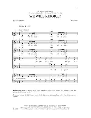 Roy Hopp: We Will Rejoice!