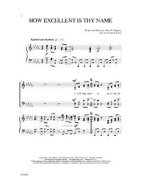 John W. Higdon: How Excellent Is Thy Name