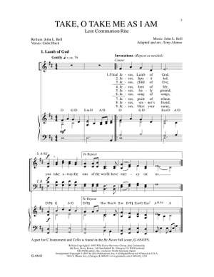 Tony Alonso_John L. Bell: Take, O Take Me As I Am: Lenten Communion Rite