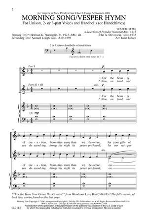 Morning Song / Vesper Hymn