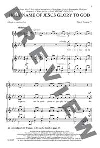 Norah IV Duncan: Holy Name of Jesus Glory to God