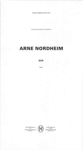 Arne Nordheim_Salvatore Quasimodo: Eco
