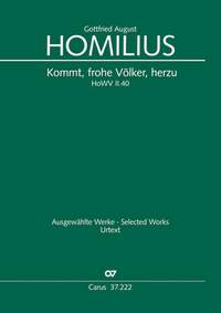 Homilius: Kommt, frohe Völker, herzu
