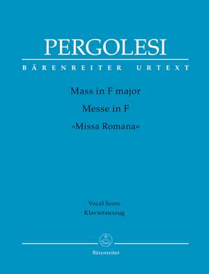 Pergolesi, Giovanni Battista: Mass in F major "Missa Romana"