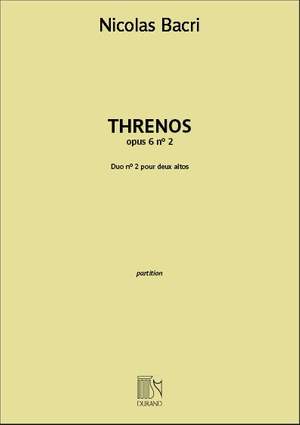 Nicolas Bacri: Threnos opus 6 n° 2