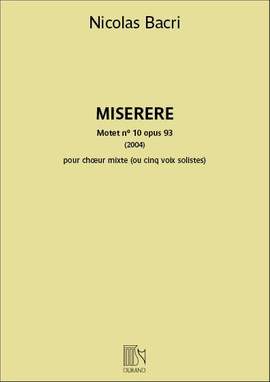 Nicolas Bacri: Miserere Motet nº 10 opus 93