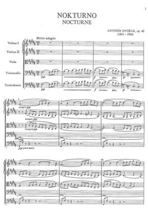 Dvorák, Antonín: Nokturno (Nocturne) in B major for string orchestra, op. 40