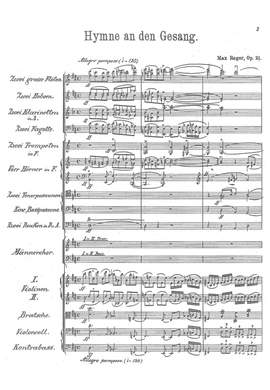 Reger, Max: Hymne an den Gesang