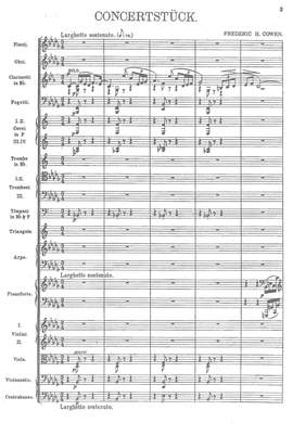 Cowen, Frederic: Konzertstück for Piano and Orchestra