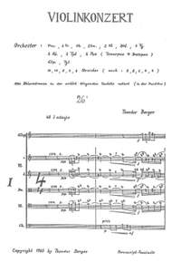 Berger, Theodor: Violin Concerto