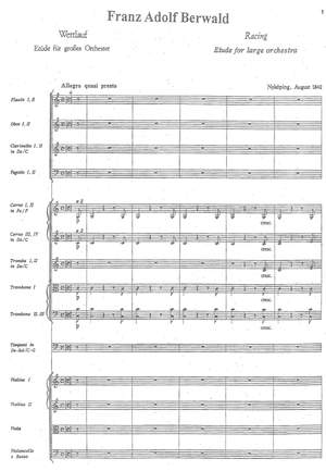 Berwald, Franz Adolf: Wettlauf, Tone poem for grand orchestra