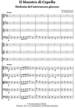 Cimarosa, Domenico: Overture to Il Maestro di Capella (“The Impressario”)