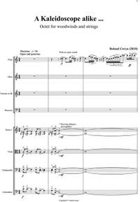 Coryn, Roland: A Kaleidoscope alike… Octuor for woodwinds and strings