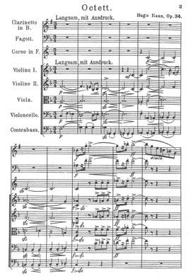 Kaun, Hugo: Octet in F, Op. 34