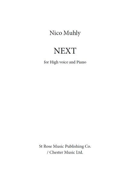 Nico Muhly: Next