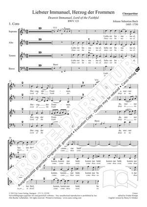 Bach, JS: Liebster Immanuel, Herzog der Frommen