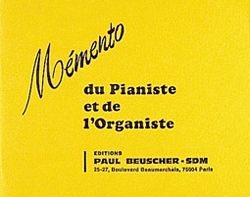Spiers: Mémento de l'organiste