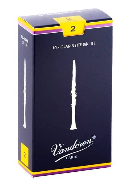 Vandoren Bb Clarinet Reeds 2 Traditional (10 BOX)