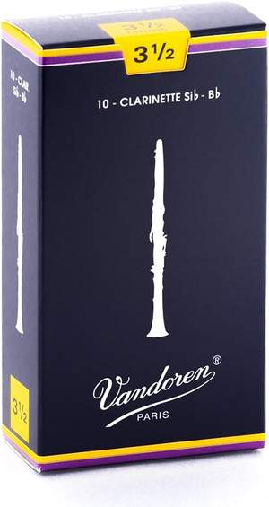 Vandoren Bb Clarinet Reeds 3.5 Traditional (10 BOX)