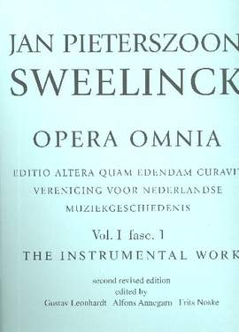 Jan Pieterszoon Sweelinck: Opera Omnia volume 1 Fasc. 3: Keyboard works
