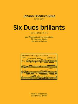 Nisle, J F: Six Duos Brillants Volume 2 Op.51 Vol. 2
