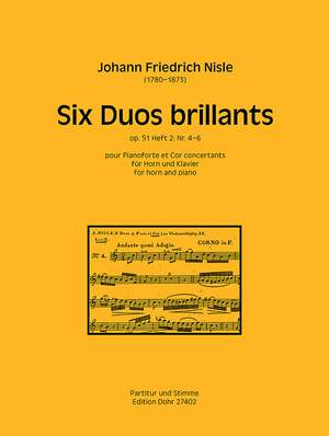 Nisle, J F: Six Duos Brillants Heft 2 Op.51 Vol. 2