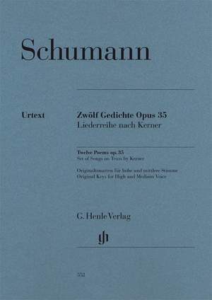 Schumann, R: Twelve Poems op. 35