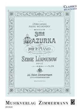 Liapounow, S: Mazurka Nr. 3 op. 17