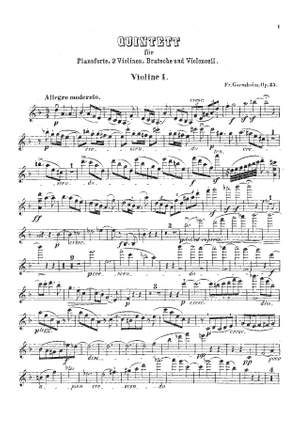 Gernsheim, Friedrich: Piano Quintet Op. 35 (parts)