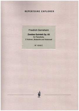 Gernsheim, Friedrich: Piano Quintet Op. 63 (parts)