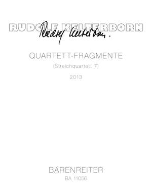 Rudolf Kelterborn: Quartet Fragments (String Quartet 7)