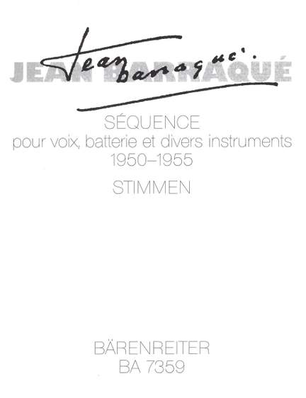 Jean Barraqué: Sequence