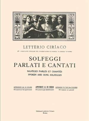 Solfeggi Cantati e Parlati 3 Corso Appendice