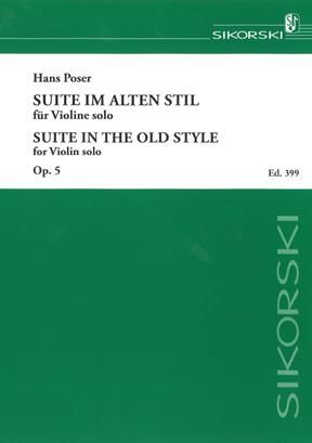Hans Poser: Suite im alten Stil