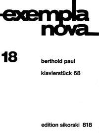 Berthold Paul: Klavierstück 68