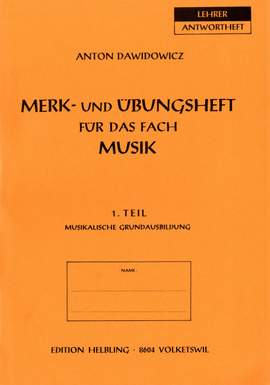 Anton Dawidowicz: Merk- und Übungsheft für die mus.Grundausbildung