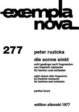 Peter Ruzicka: Die Sonne sinkt