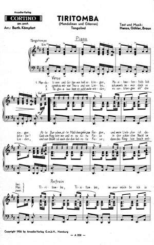 Henze: Tiritomba (Mandolinen und Gitarren)
