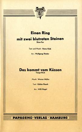 Heinz Kück: Einen Ring mit zwei blutroten Steinen