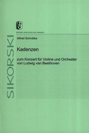 Alfred Schnittke: 3 Kadenzen zum Violinkonzert von Beethoven
